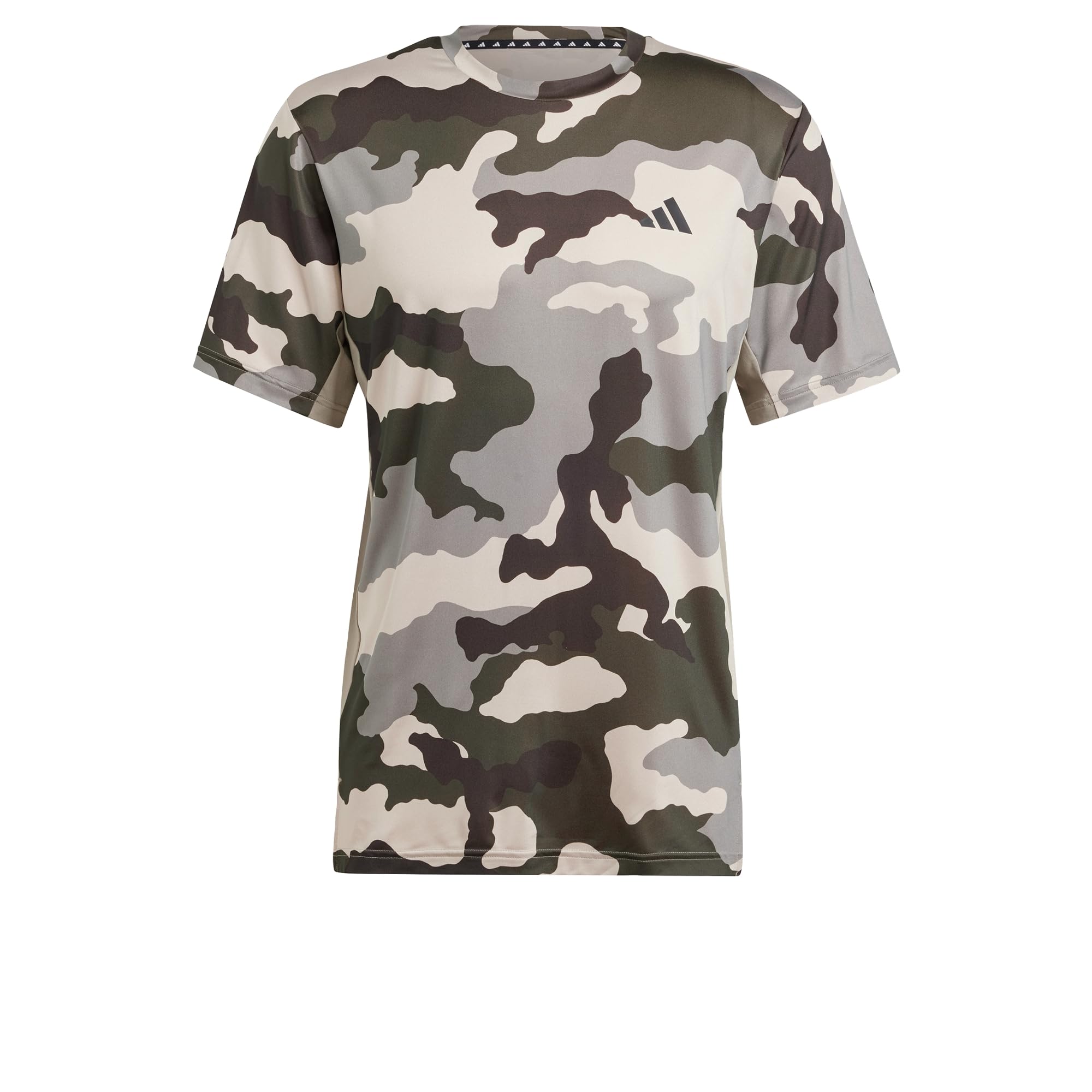 adidas Men's Adult, Train Essentials Camo Allover Print T-Shirt, Green-picture-30