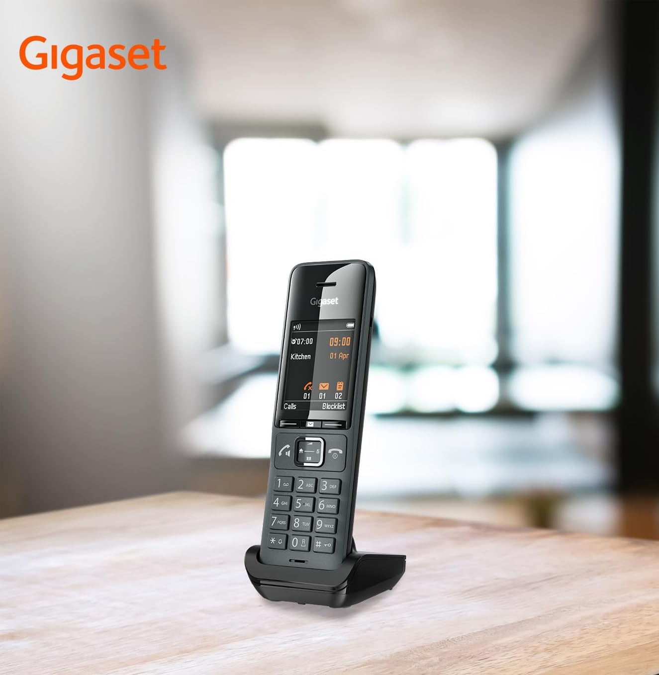 Gigaset COMFORT 520HX - Teléfono Supletorio - Diseño Elegante - Agenda, Negro Titanio [Compatible en ES, IT, AUT, CHE, DE, BE, NL, FR] [Sin Base]
