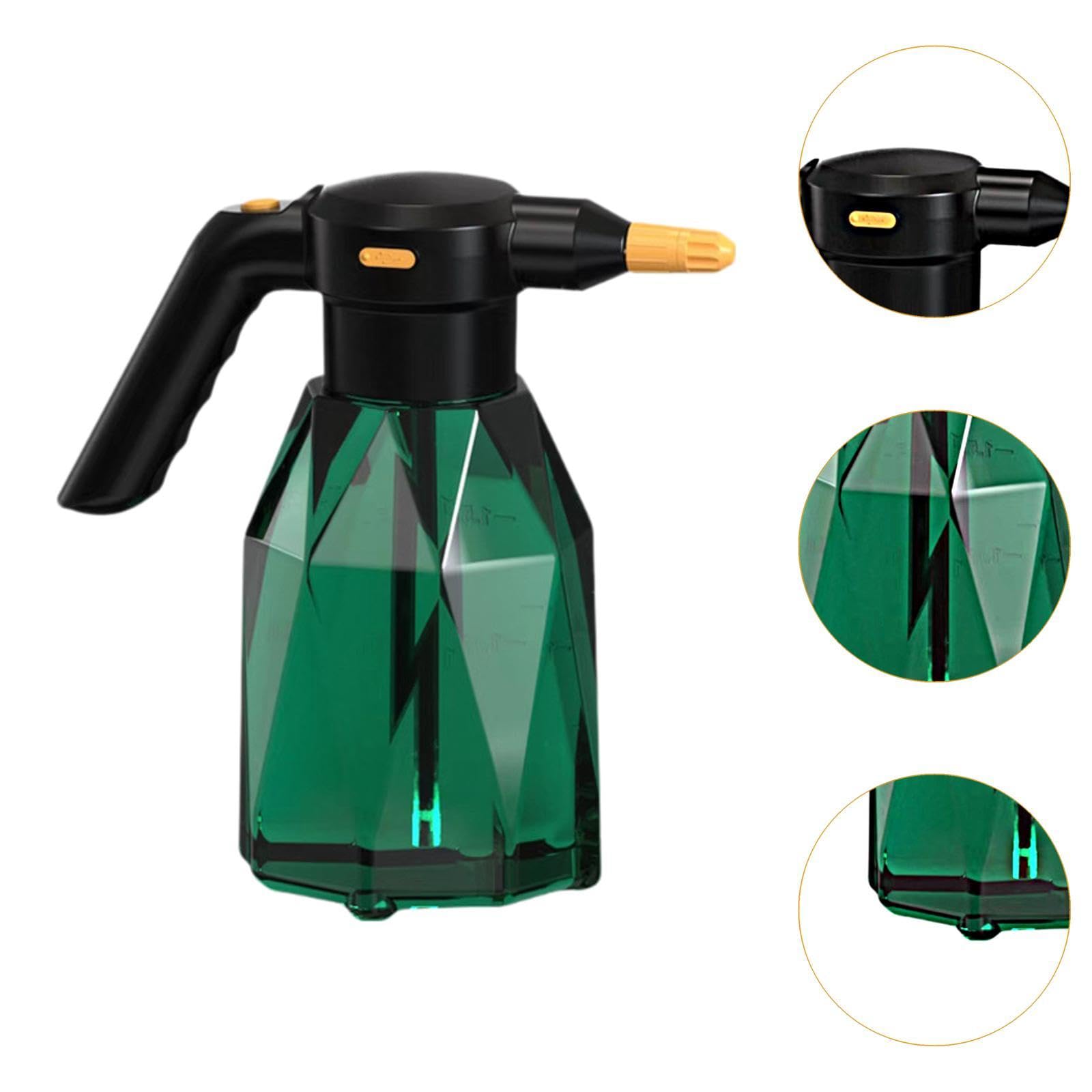 Pulvérisateur Électrique Mousse 2 litres Bouteille Vaporisation Plantes Arrosoir Automatique Pompe USB Approprié pour Nettoyage Maison, Vert