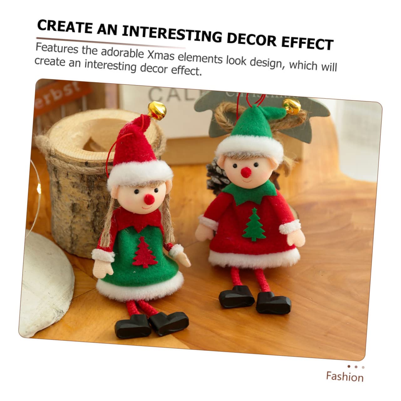 Zerodeko 5 Juegos Colgante De Árbol De Navidad con Pantalla Doble Única para Niña Modelo De Decoración Joyería Cordón para Colgar Lámpara De Techo Figuras Adorno Navideño 2 Piezas * 5