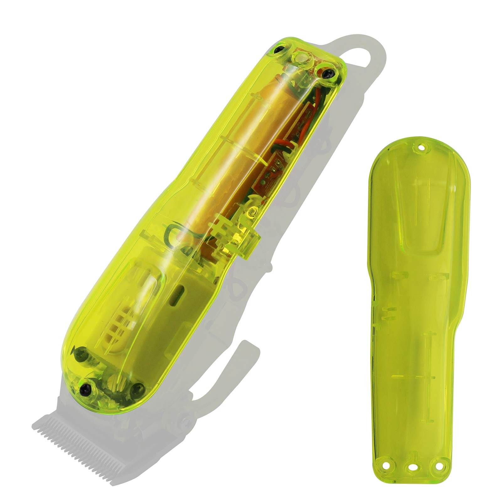 Anrom Hair Clippers Clear DIY Back Housing, Transparent Back Cover, Suitable for Wahl 5 Star Cordless # 8591 Yellow