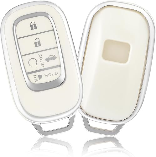 OFFCURVE Funda especial para llave de automóvil Honda Civic Accord HR-V CR-V Pilot Sport SI EX EX-L Touring 5 botones protector de llave inteligente
