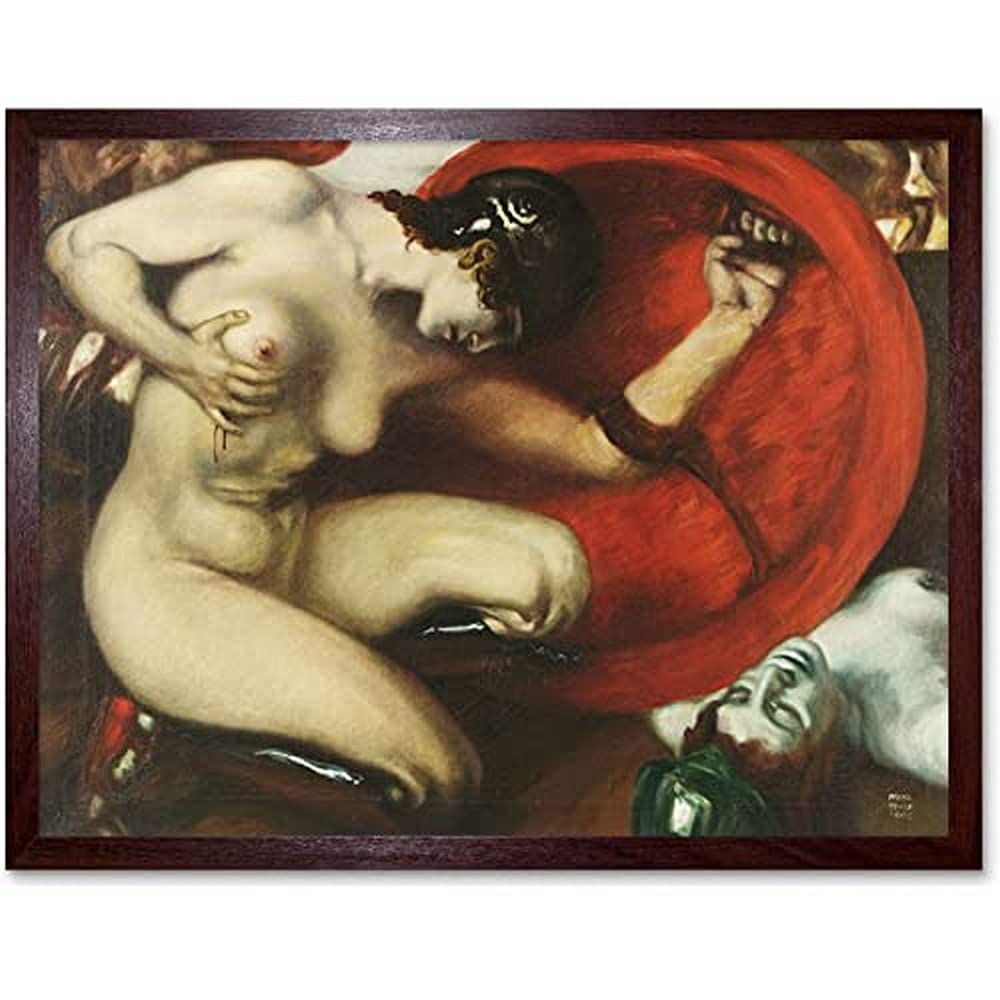 Artery8 Von Stuck Wounded Amazon Painting Unframed Wall Art Print Poster Home Decor Premium