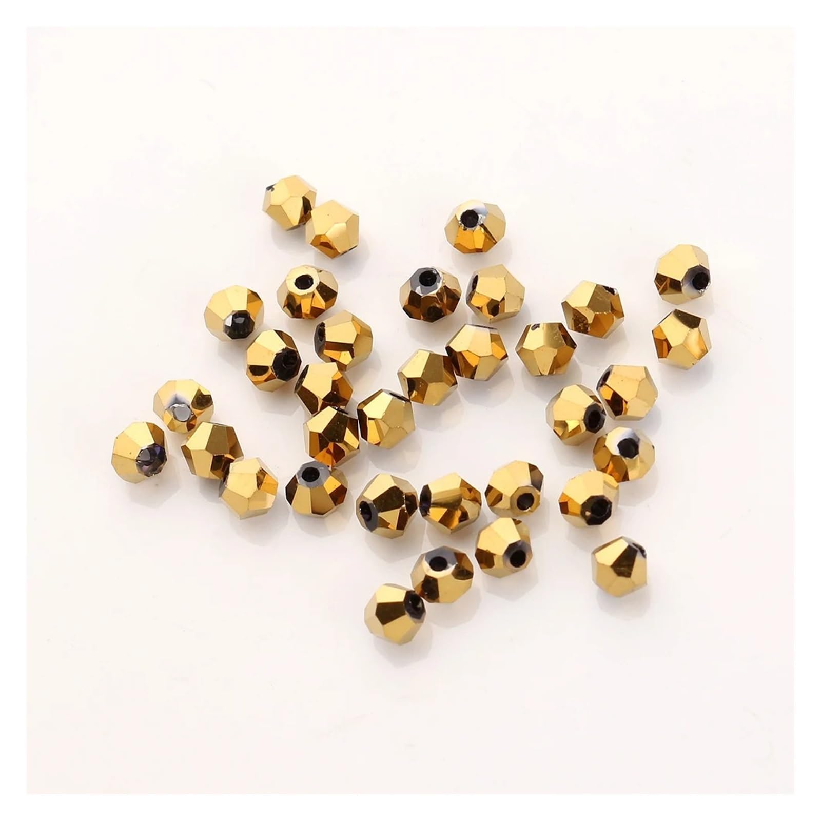 LNNXSZ Crystal Bicone Beads Set 2 3 4 6 8mm Glass Crystal Bicone Beads Black Loose Spacer Faceted Beaded For Women Diy Making Jewelry Embroidery Accessories(Dark Grey,8mm 35pcs)