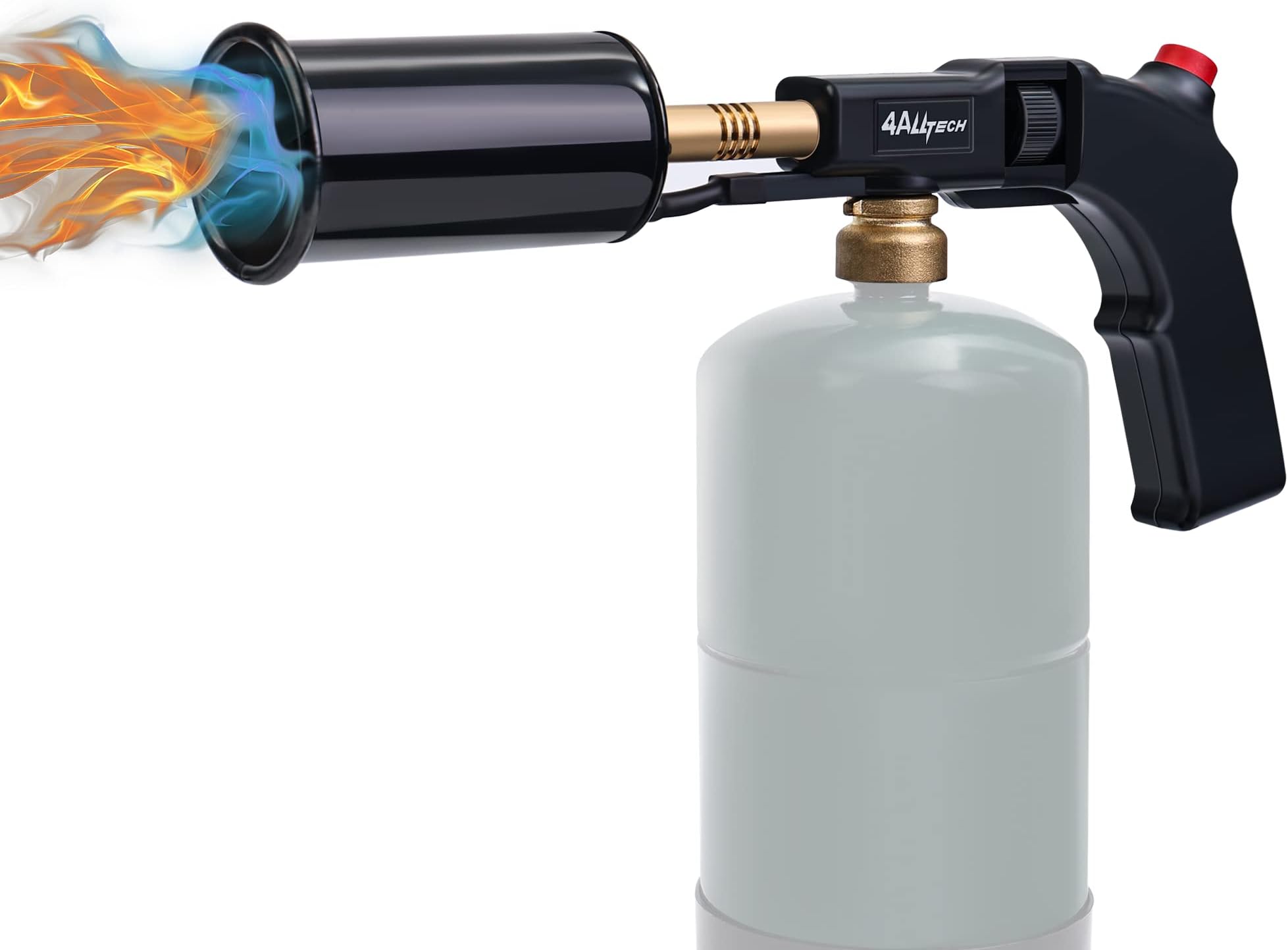 Heavy-Duty Propane/MAPP Torch Kit - 4ALLTECH 2000°F Adjustable Culinary Blow Torch for Searing Steak, Creme Brulee, Campfire & Grill Ignition