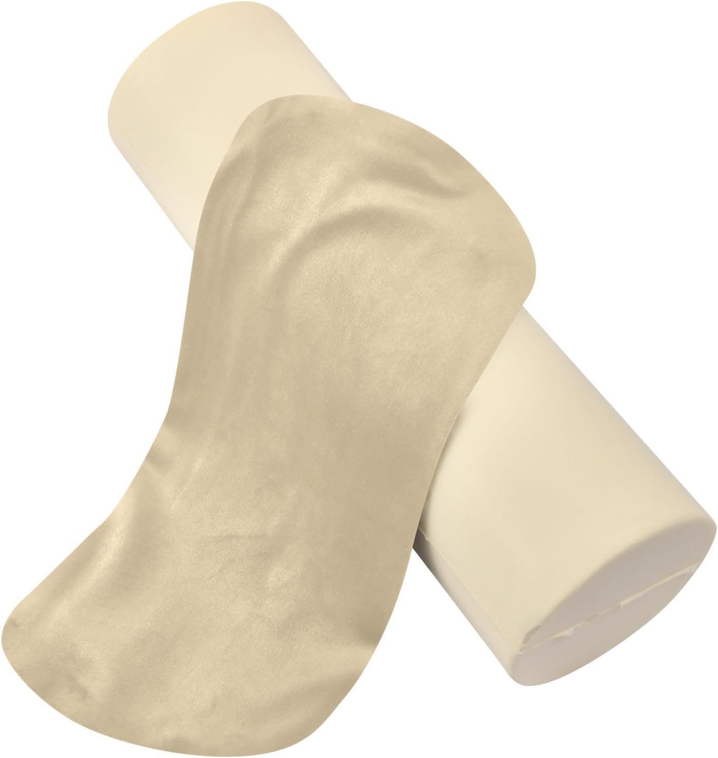 Yuiboo Bolster Pillow for Legs Wheat Beige Memory Foam Neck Roll Pillow for Sleeping 5.5" x 17" Round Pillows for Sleeping Cylinder Body Pillow Lumbar Support