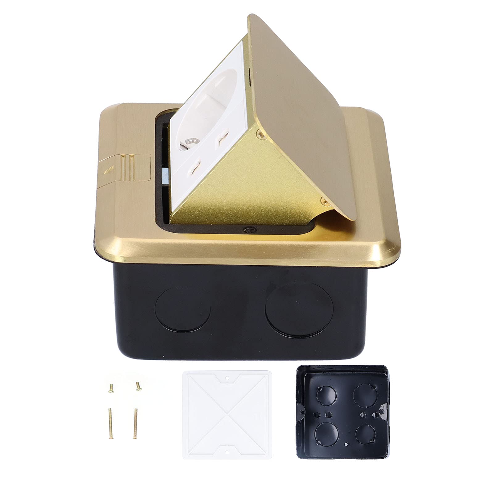 Wedinard Floor Socket, Electrical Outlet Easy to Clean Flame Retardant for Bedroom for Living Room for Kitchen