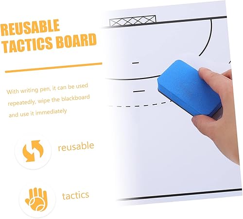 Miniatura 3 de BESPORTBLE Portapapeles Tablero Magnético Balonmano Match Supply 1 Set Tabla de Entrenamiento PVC Doble Cara Tabla de Entrenamiento de Balonmano