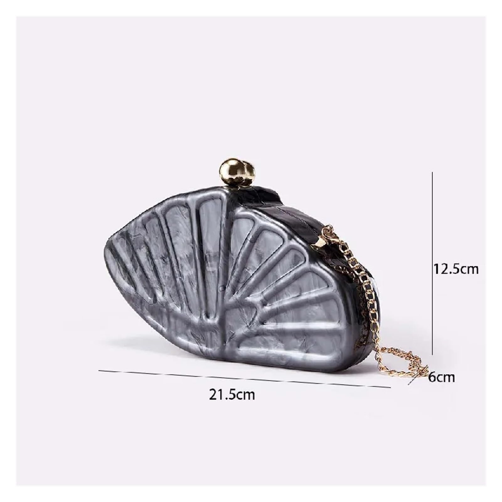 Luxuriöse Damen-Umhängetasche, fächerförmig, mit Muschelmuster, ideal for Hochzeiten und Abendveranstaltungen. Auch als Clutch, Schultertasche oder Perlentasche erhältlich Für Hochzeiten