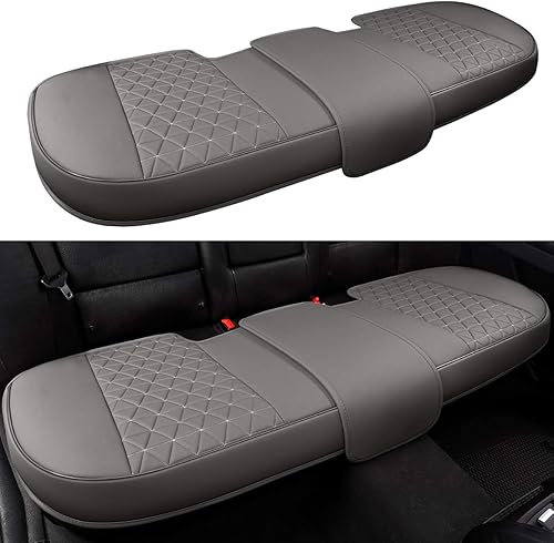Miniatura 54 de Black Panther - Funda de lujo para base de asiento delantero de coche en cuero sintético, compatible con 90% de vehículos B-Front-Gris