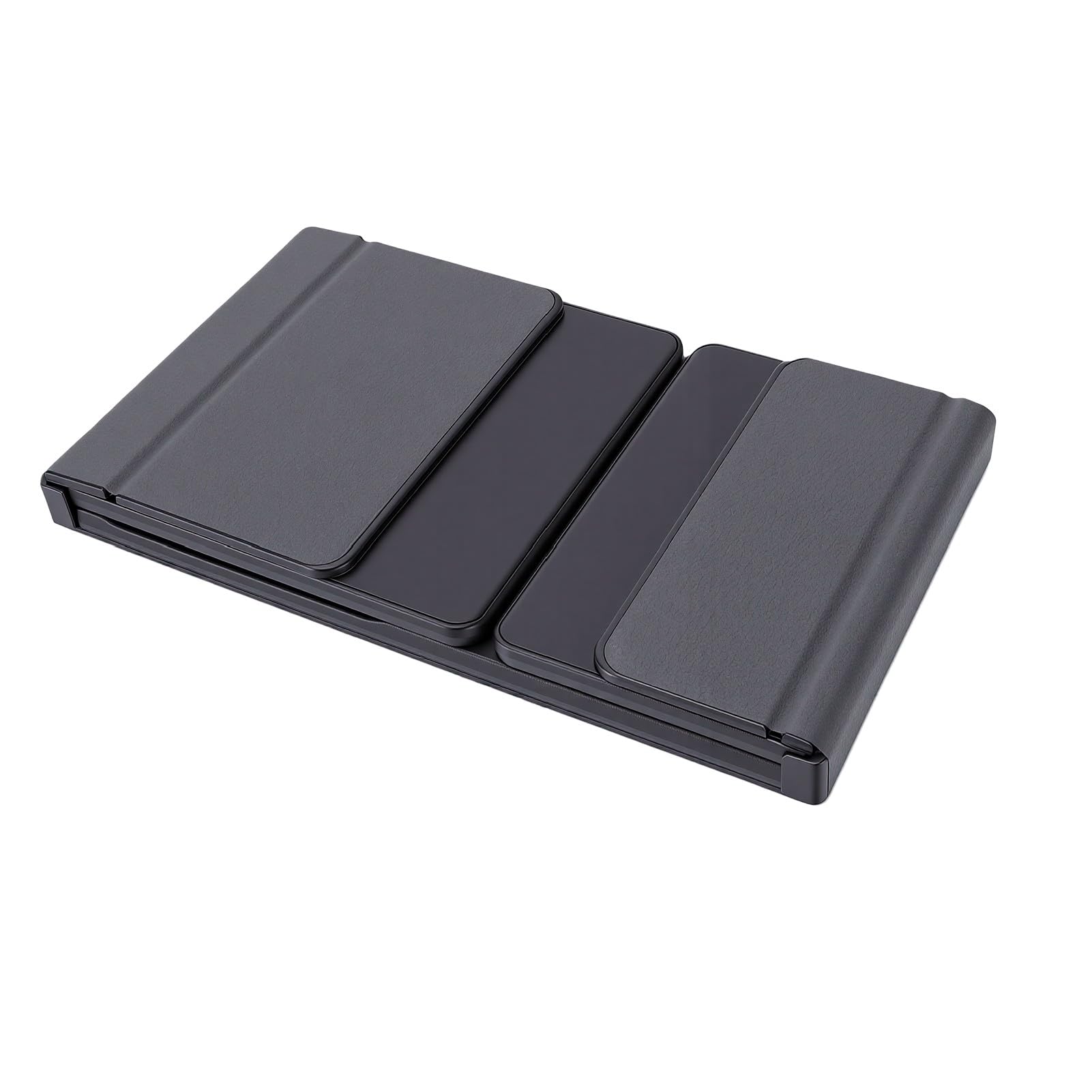 Combinazione Tastiera e Mouse Portatile Pieghevole (BLACK) | Combo Tastiera Bluetooth Pieghevole, Mouse Sottile, Custodia Rigida e Supporto per Telefono, Bluetooth per 3 Dispositivi