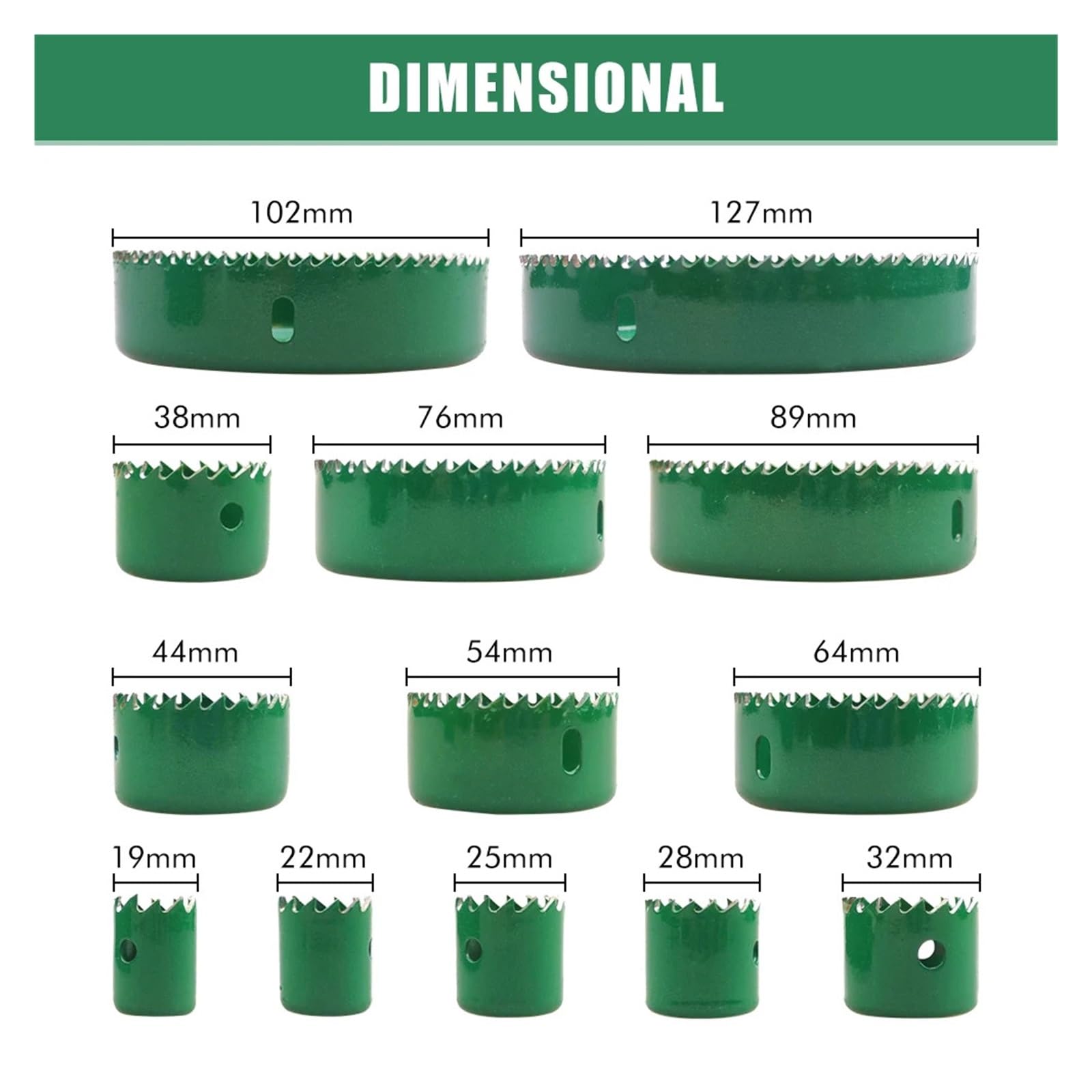Juego De Sierras De Corona De 19-127 Mm, Copa De Sierra, Broca De Corona For Madera, For Placas De Yeso, Madera, PVC, Plástico, Tableros De Densidad, Metal, Herramientas For Trabajar La Madera