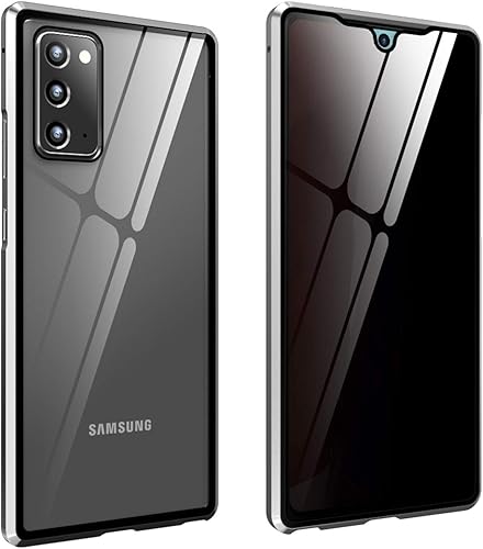 Miniatura 1 de FHZXHY Funda de cristal para Galaxy Note 20, todo incluido, transparente, de doble cara, HD, 9H, de vidrio templado, absorción de imán, marco de