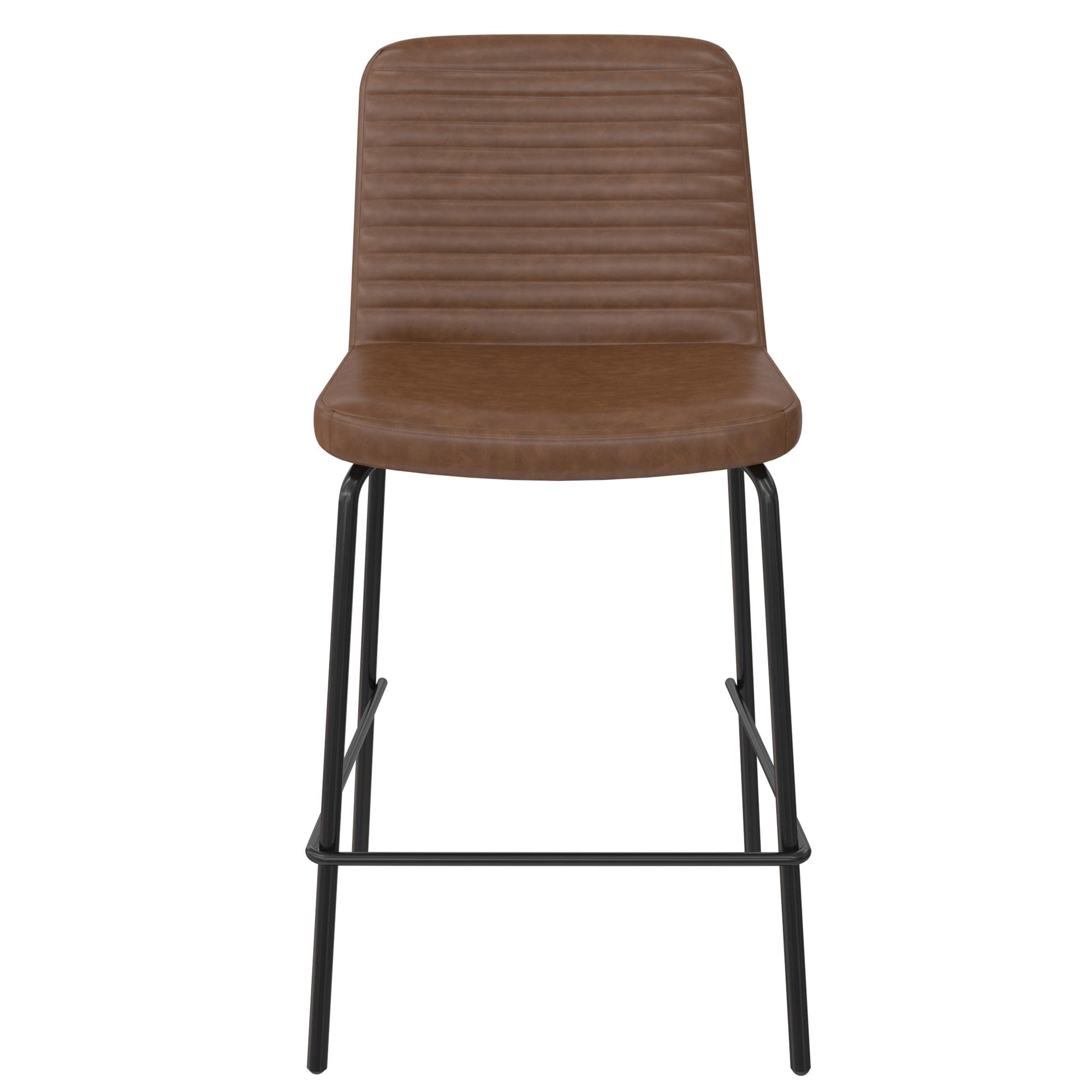 DHP Furniture Corey Counter Stool Camel Faux Leather