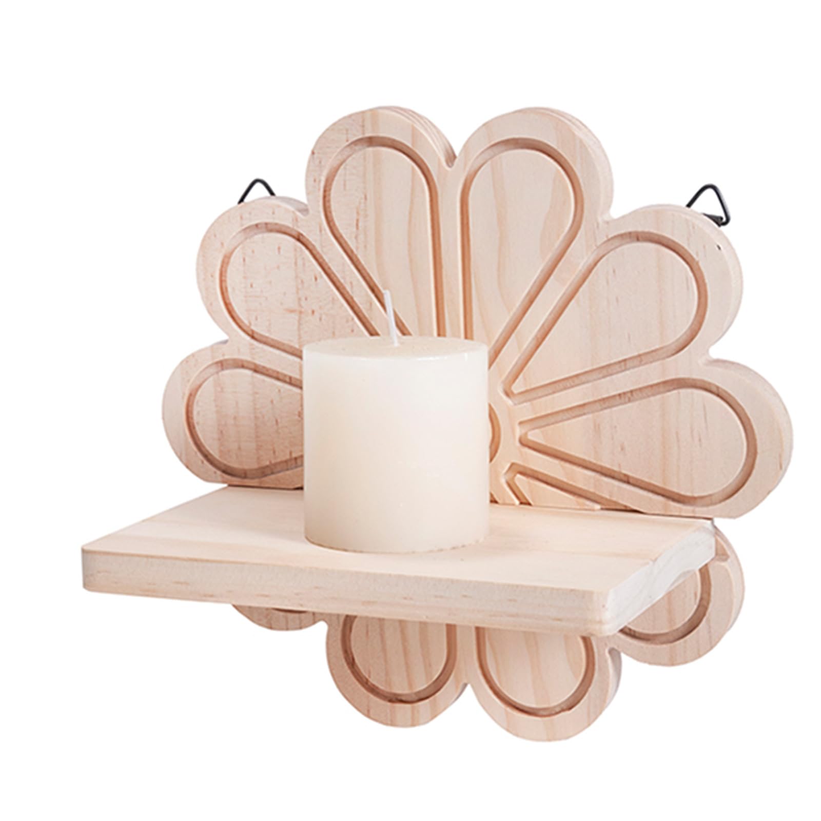 Elnwnnkc Bohemians Styles Hanging Wood Wall Shelves Rainbow Decoration Portable Accessory for Living Room and Bedroom Use Bohemians Decoration Shelf