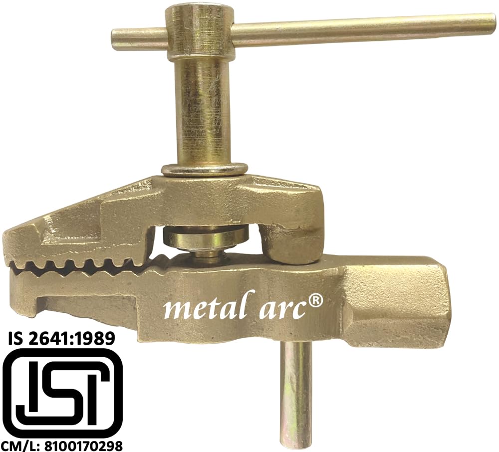 Metal Arc ISI Marked INDUSTRIAL Heavy Duty 600 Amps Clamp Down Crocodile Jaw Manual Welding Earth Clamp, ST1BB7B (Pack of 2) 1