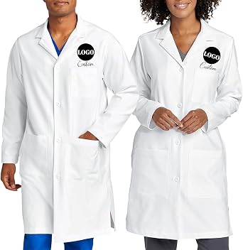 Personalised Lab Coats for Men &Women, Custom Lab Coats with Name/Text/Logo