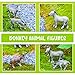 Deekin 9 Pcs Donkey Figurine Miniature Toy Donkey Small Plastic Animal Figurine Party Favors Realistic Farm Toys Simulated Model Little Preschool Figure Cake Topper for Collection Birthday Gifts
