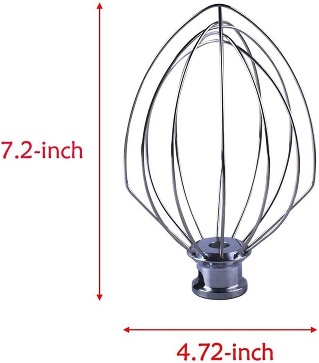 8X Wire Whip Attachment ，Compatible for Tilt-Head Stand Mixer ，Compatible for Kitchenaid K5AWW 5 Quart KSM50, KSM5 Egg Cream Stirrer Accessories
