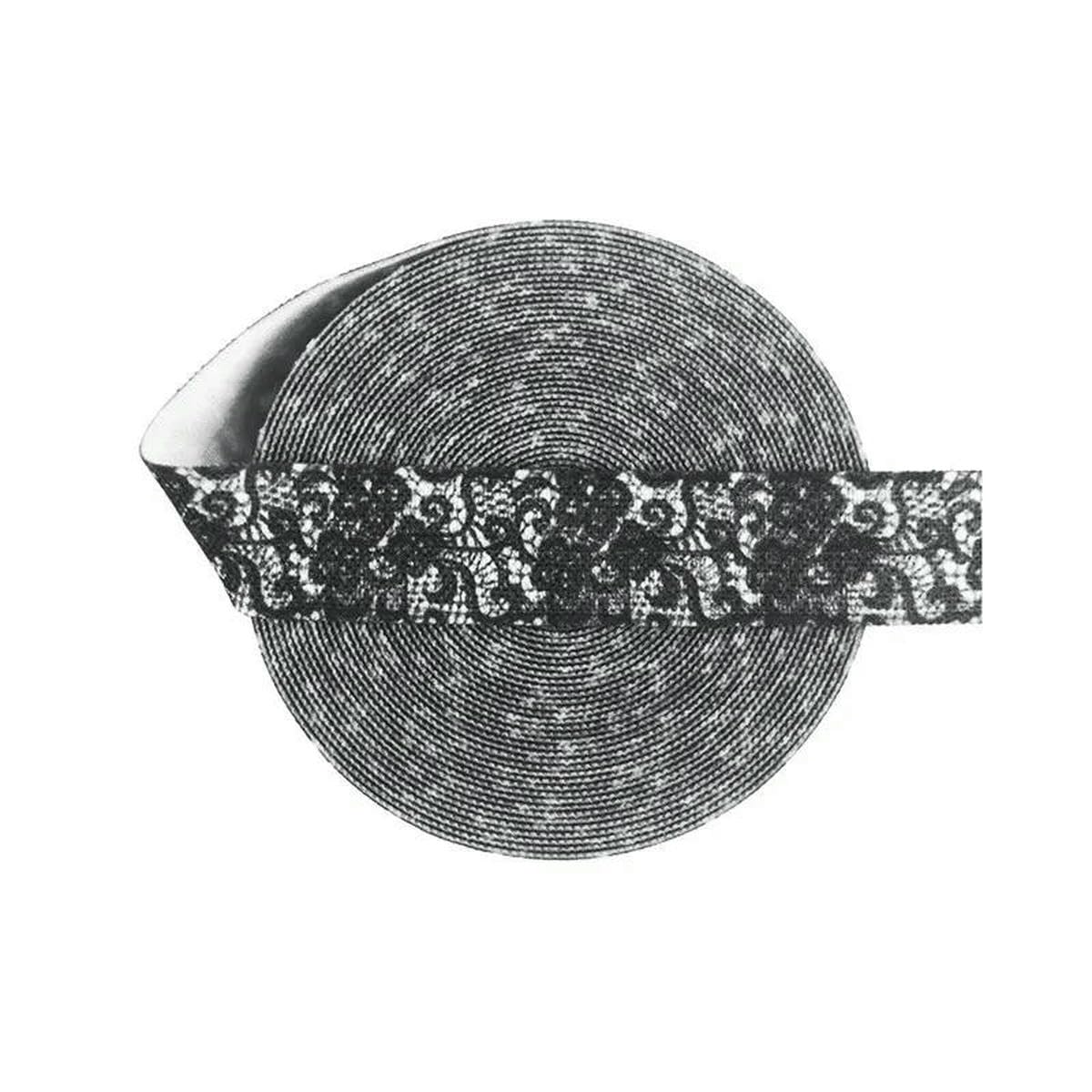Cinta elástica de licra con estampado de leopardo y corona de encaje de 15 mm, 2,5 y 10 yardas, para coser, 15 mm, 50 yardas