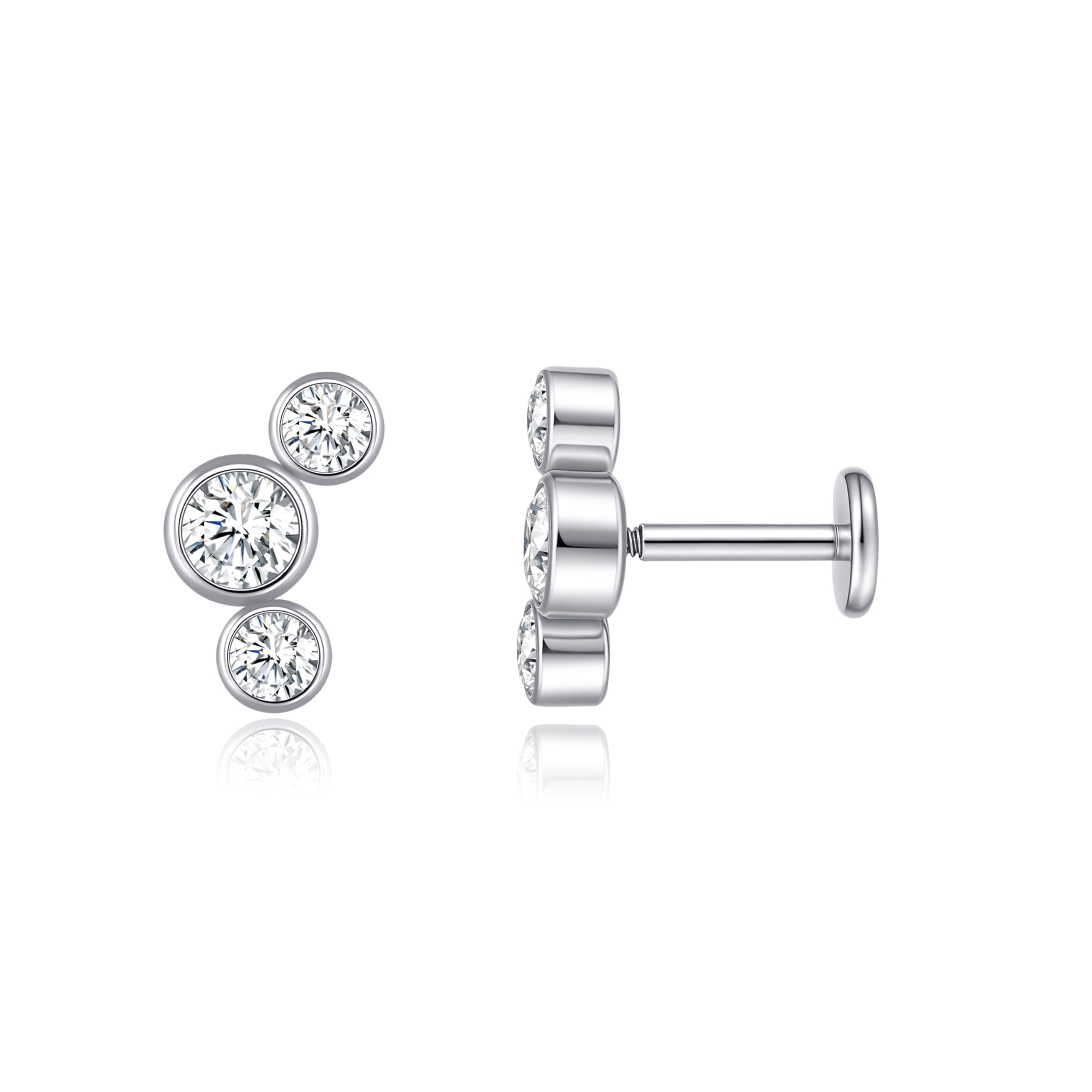 limerencia 18G Titan Tragus Piercing, 2 Stück Medizinische Lippenpiercing Labret Stecker Hypoallergen Helix Piercing ohr für Bauchnabel Zunge Augenbraue Lippe Septum Nase Ohr Piercing