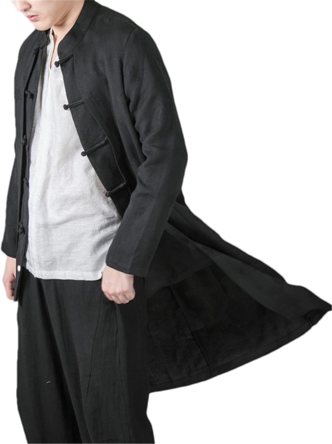 Chinese Traditional Clothing Loose Robe Retro Tang Suit Cardigan Ethnic Style Oversized Windbreaker Men's Clothing