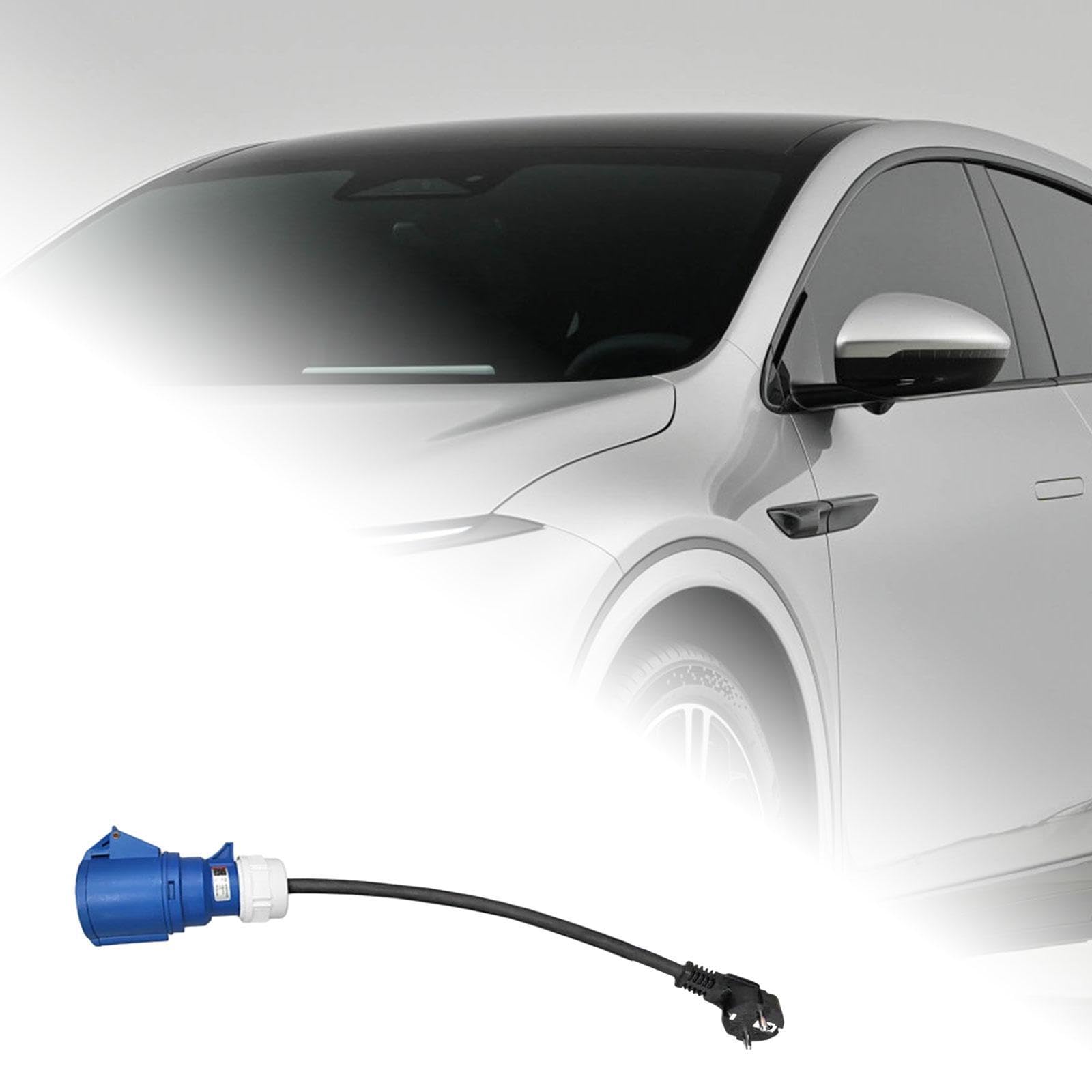 EV portador portátil enchufe a cee blue cee hembra enchufe 32a longitud 50 cm EV Carging Cable Cable Converter Black Male 16A 16A