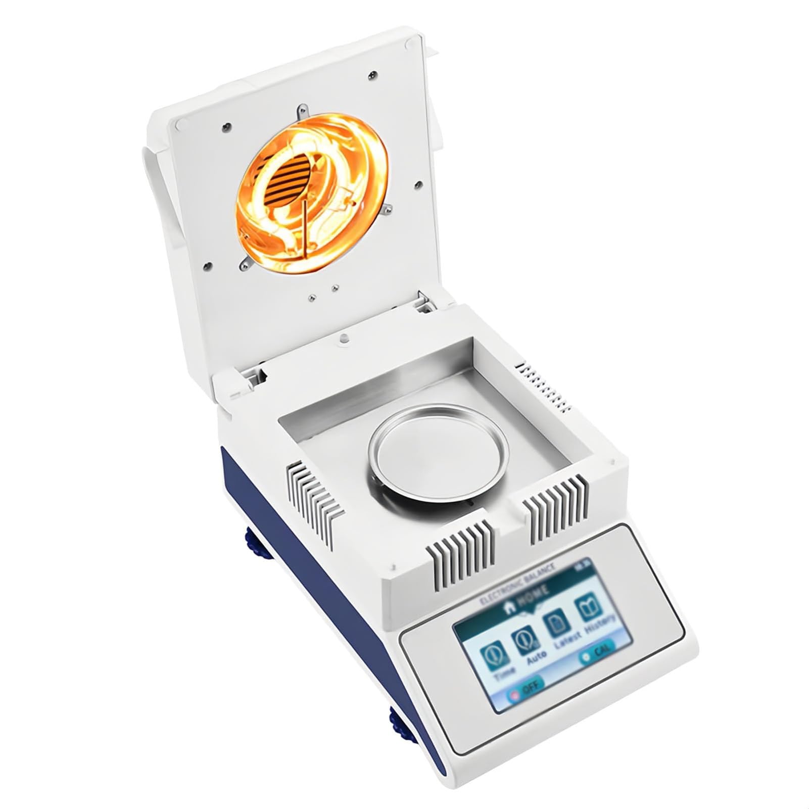 Medidor Electrónico de Humedad, Analizador Digital Humedad con Calefacción Halógena, Analizador de Humedad Halógeno para Pruebas de Humedad en Polvo, Hierbas, Té
