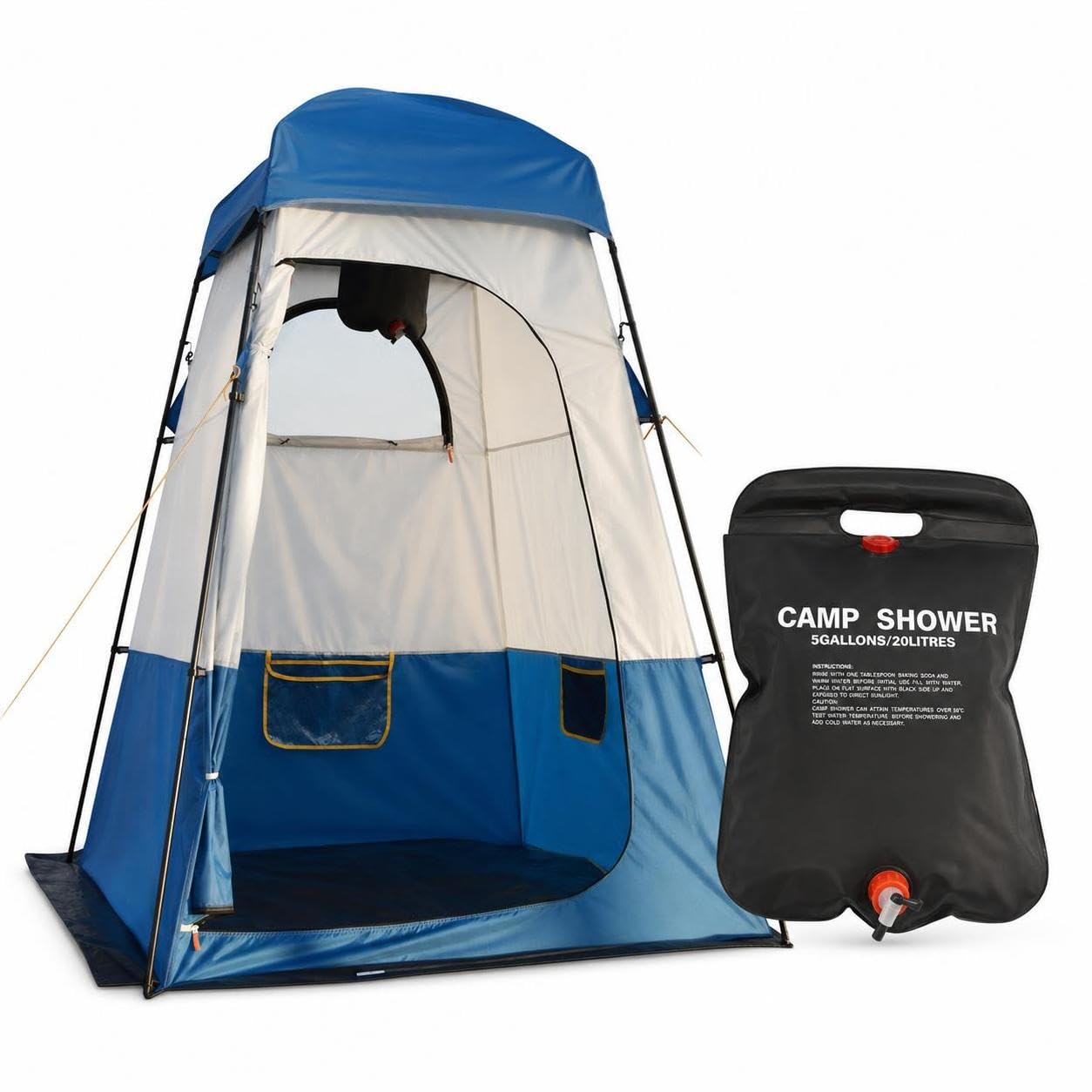 Homyl Tienda Ducha Camping y Ducha Portátil para Privacidad al Libre, Baño y Cambiador Playa