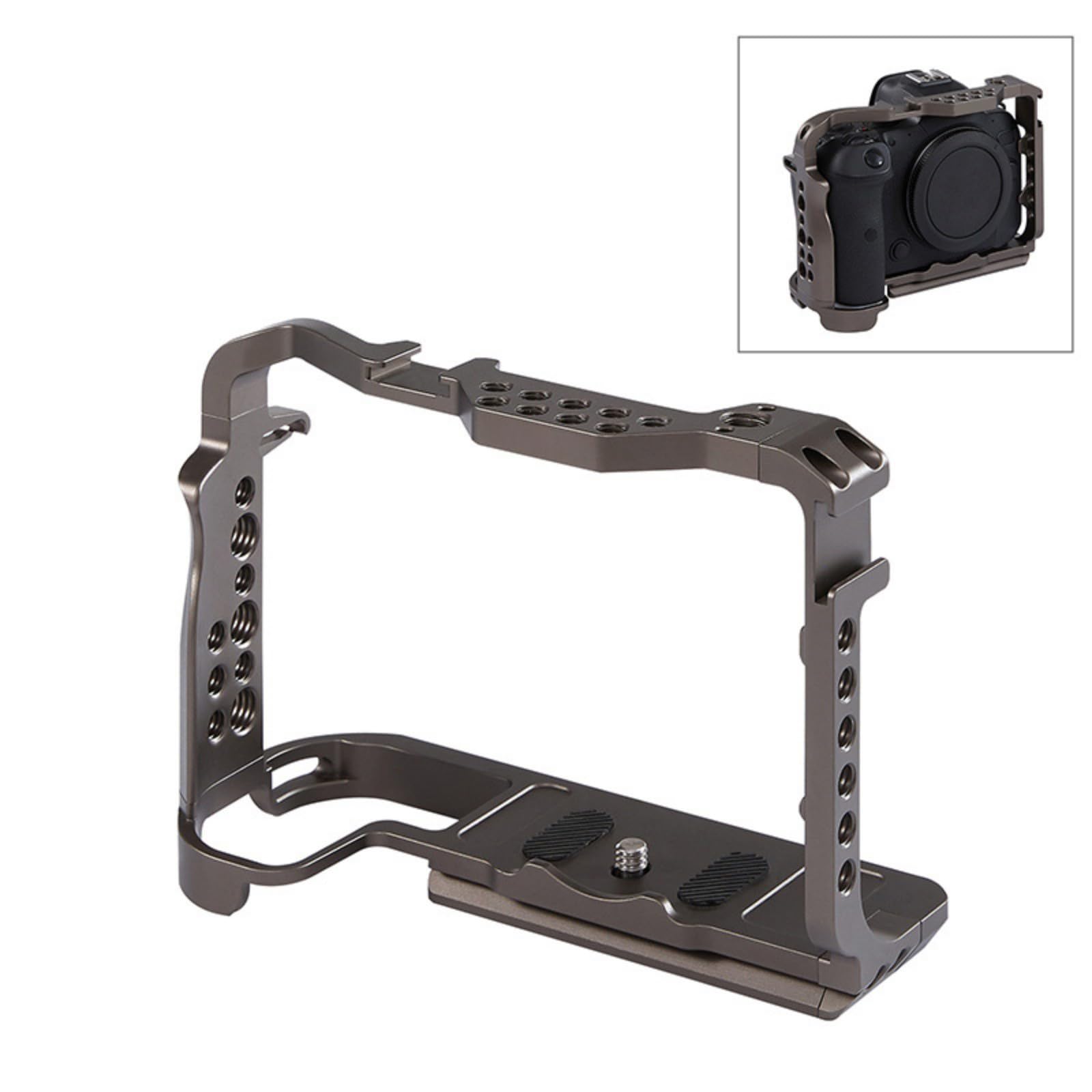 Jaula de estabilización de cámara de aluminio ligero para cámaras, uso profesional, durabilidad, accesorios de construcción, integración, jaula de agujeros roscados
