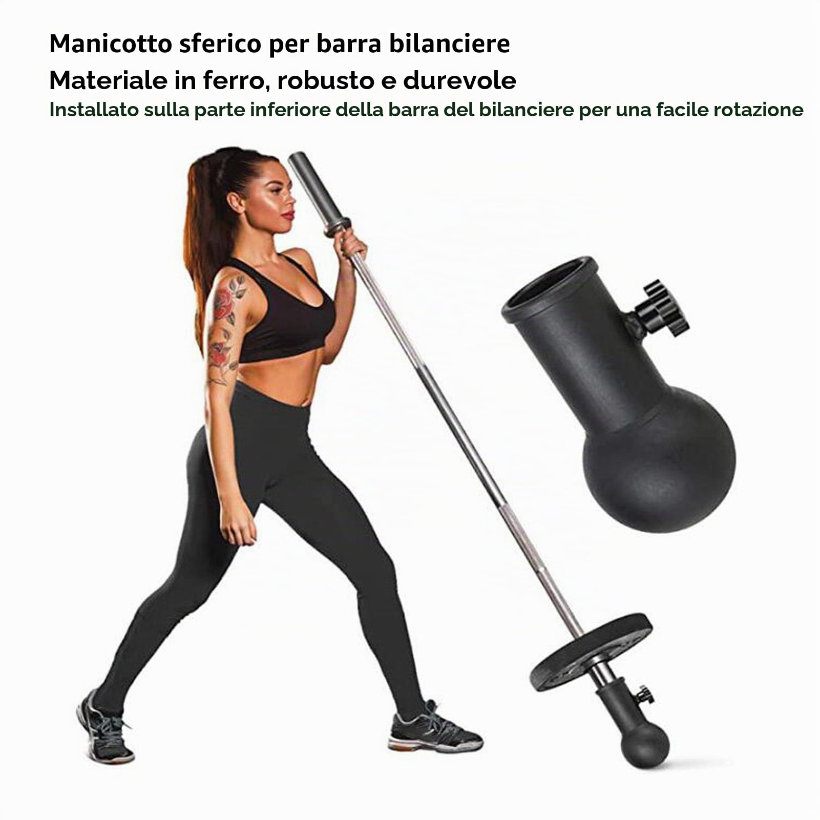 Buachois Attacco Landmine per Bilanciere Base Antiuomo in Acciaio con Rotazione 360° per Press Row Rotazione Split Squat, Supporto Multifunzione per Allenamento Muscolare e Palestra