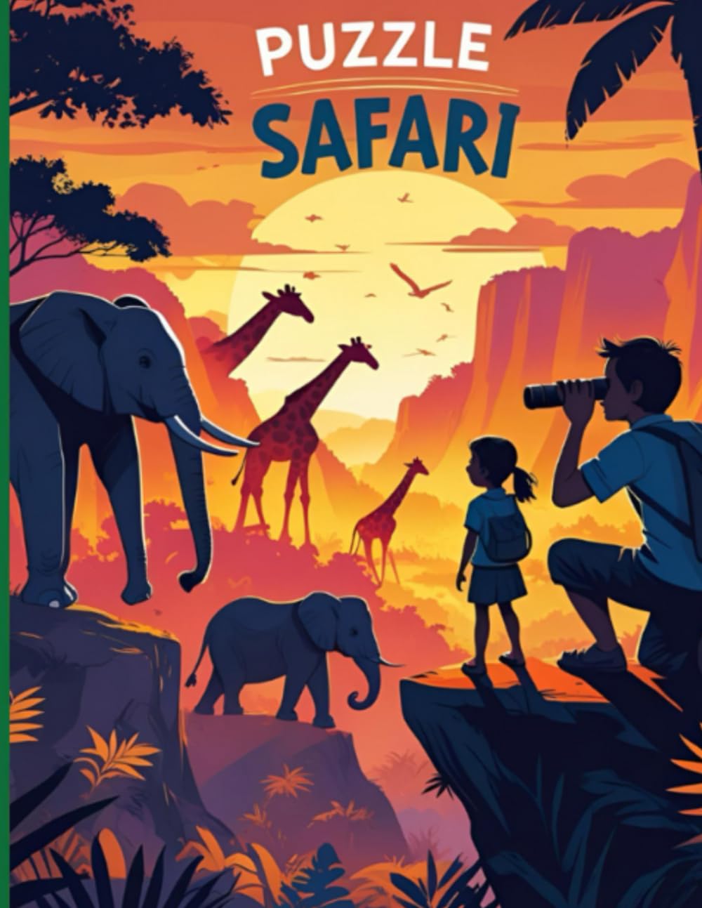 Puzzle safari: Word Puzzles, Mazes, Math Riddles, Color Challenges & Fun Facts