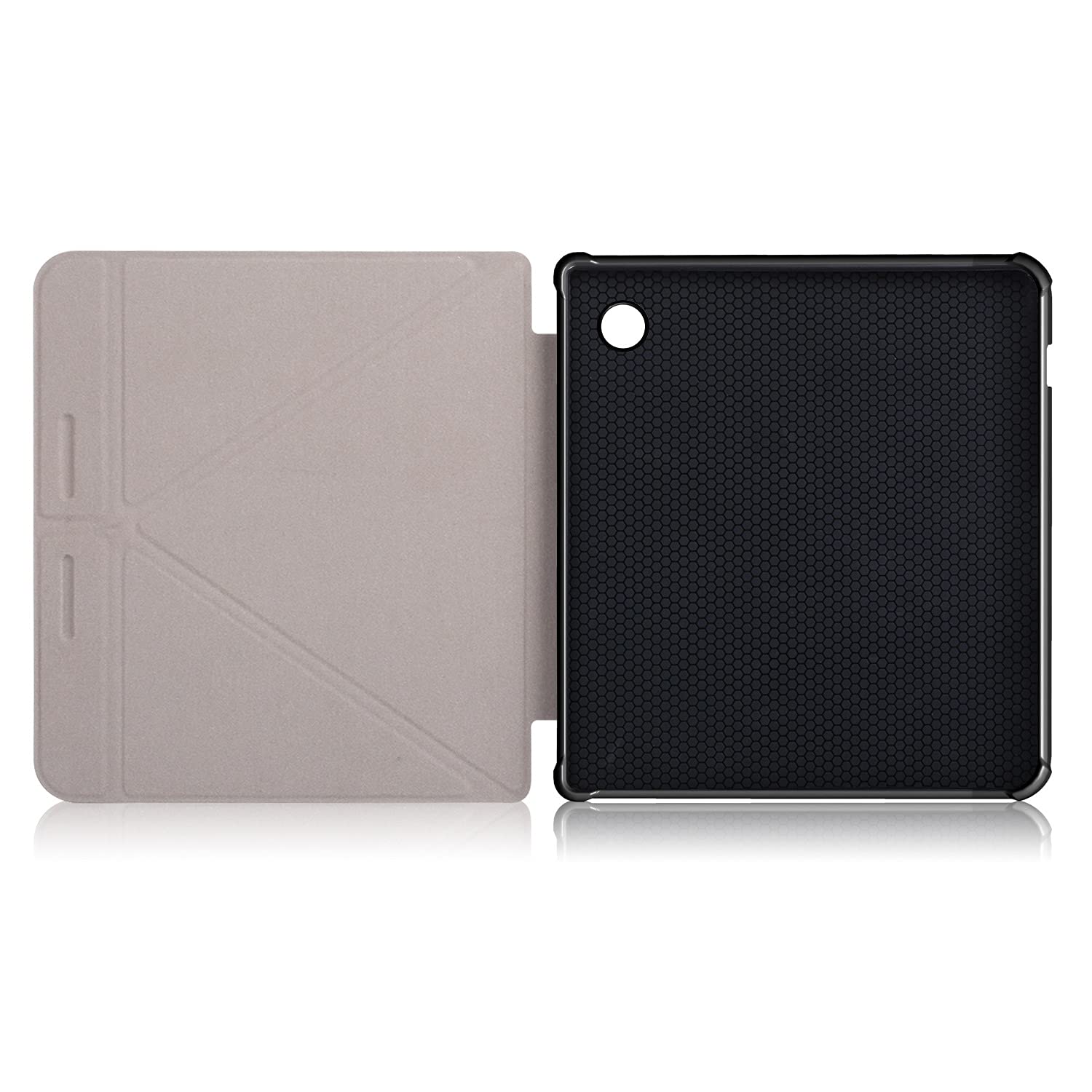 Compatible avec Coque KOBO Libra H2O 7 inch 2019 Tablet Couverture arrière en Cuir Bande Corps Complet Protection en Cuir pour Tablette Shell (Rose)