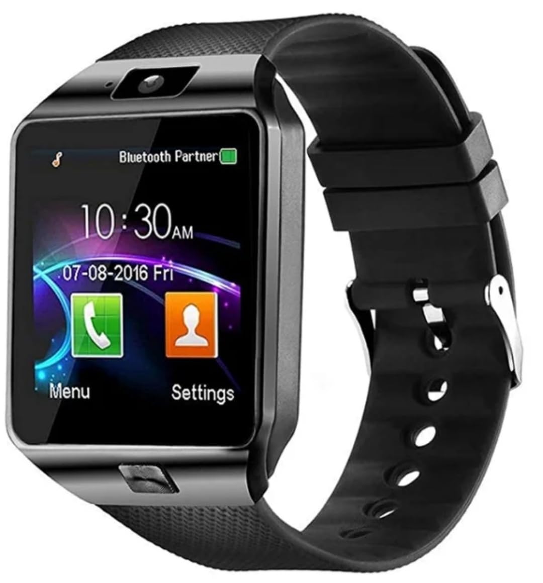 MARKIF DZ -09 Smart Watch for Boys and Girls with Camera Compatible with Smart Phones Touchscreen 4G Sim Card Support (in Black) (B0BSNGCDHJ) Amazon Price History, Amazon Price Tracker