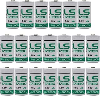 20-Pieces High Capacity LS17330 Size 2/3A 3.6V 2100mAh Primary Lithium Thionyl Chloride (Li-SOCl2) Battery