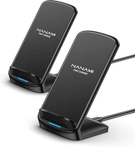 Miniatura 11 de Cargador inalámbrico rápido actualizado NANAMI, soporte de carga inalámbrica certificado Qi compatible con Samsung Galaxy S25/S24/S23/S22/S21/S20 y