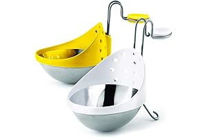 Poach Perfect Eggs with Cuisipro's Stainless Steel Egg Poacher Set (2-Pack) for a Hassle-Free Experience