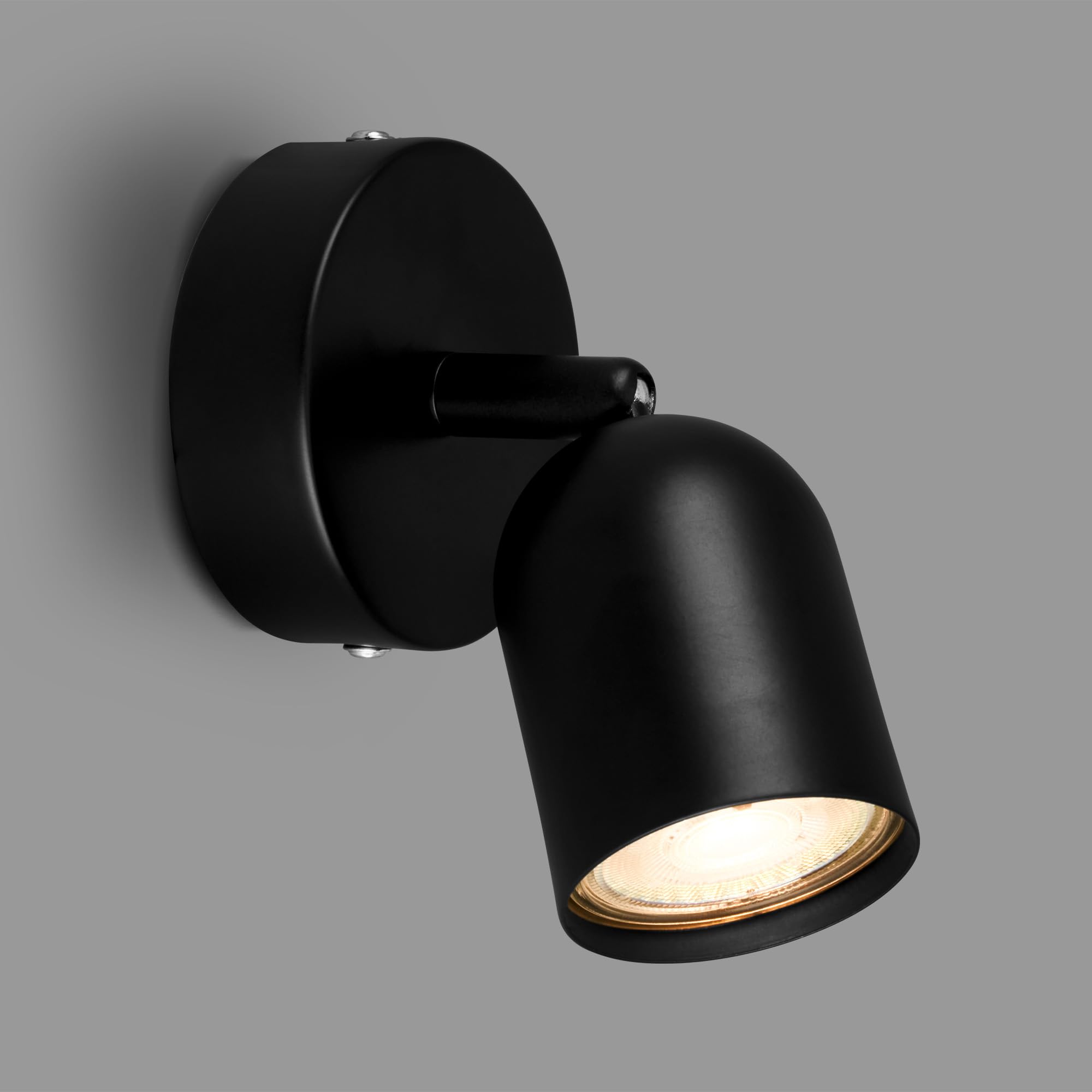 BRILONER - Lámpara de lectura, Giratoria y orientable, GU10 , 9 W, 13x8x8,5cm, IP20, aplique pared interior, apliques pared dormitorio, lampara pared, apliques pared interior, Metal negro