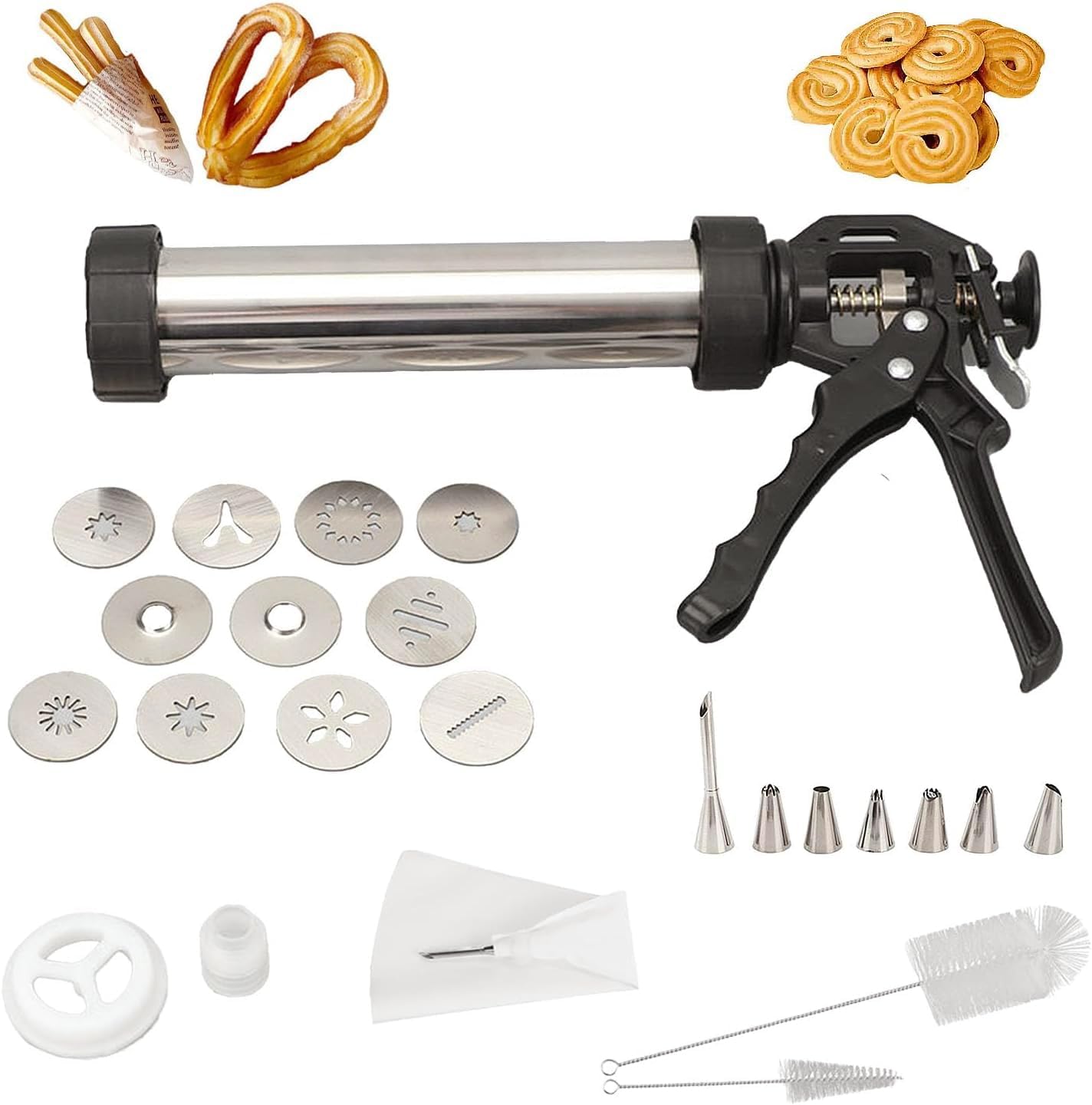 SIRCLES Kit de máquina para hacer churros - Pistola de churro grande