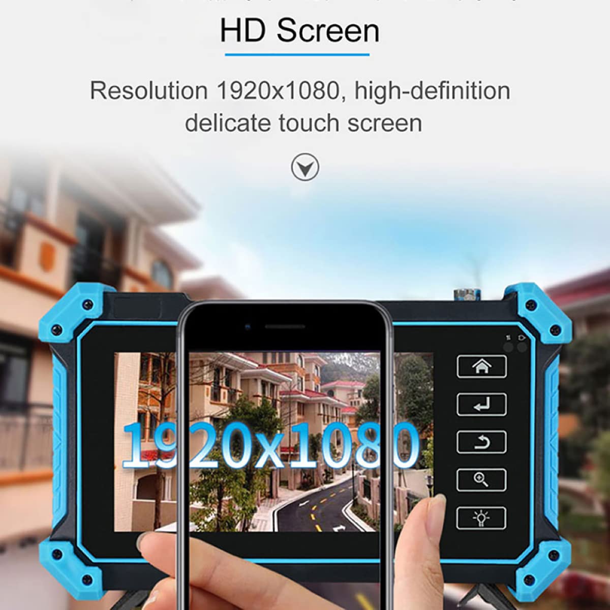 9651C Tester Monitor 5 in 1 con Display Touch da 5 Pollici, Tester Telecamera Integrato WiFi Supporto IP 4K H.2658MP，Tester CCTV Supporto Test 8MP TVI/CVI/AHD HDMI IN+VGA IN