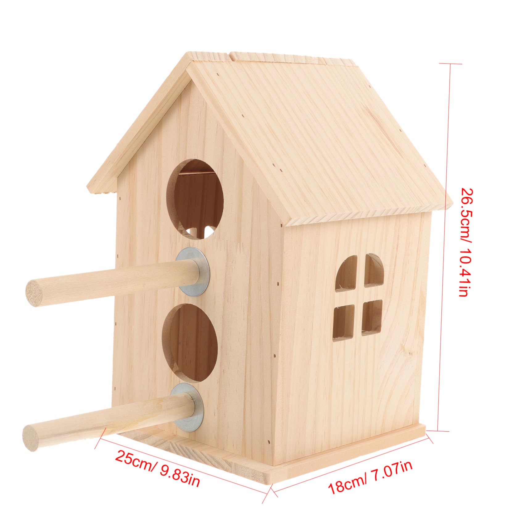Hohopeti Caja Nido para Pájaros de Madera Ventana de Observación