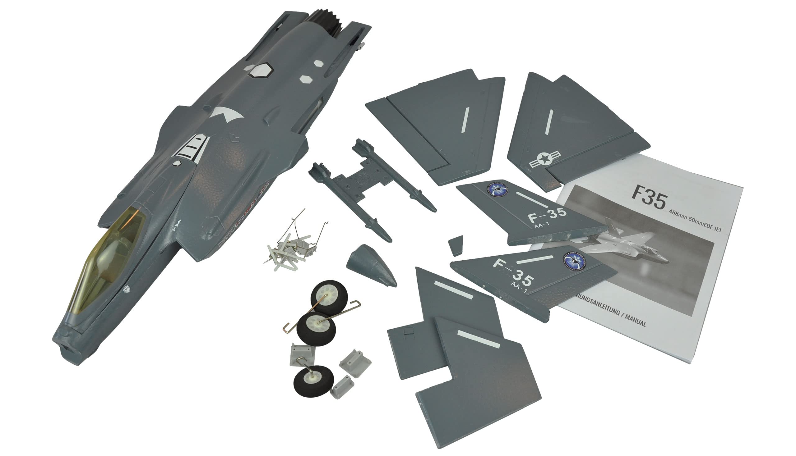 Amewi AMXFlight F-35 Jet EPO PNP grigio RC telecomandato