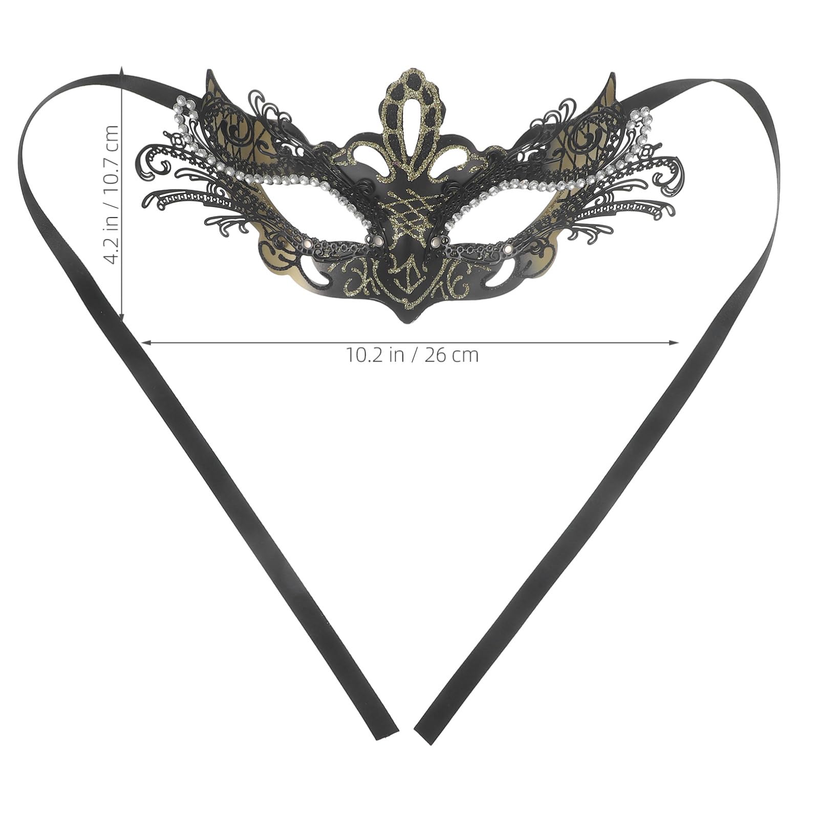 Healvian 4 Pezzi Maschera Mascherate Metallo per Accessorio per Halloween e Festivi