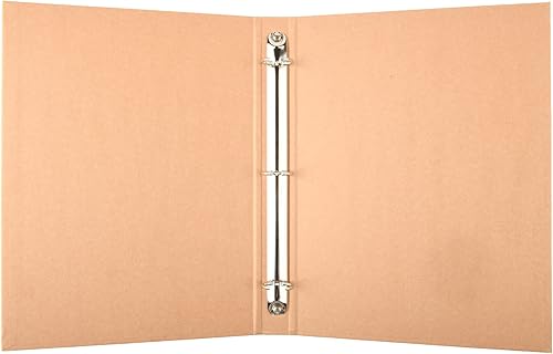 Miniatura 2 de Paquete de 2 carpetas de papel kraft reciclado natural de papel kraft con capacidad para 3 unidades, protector duradero de tapa dura para diario,