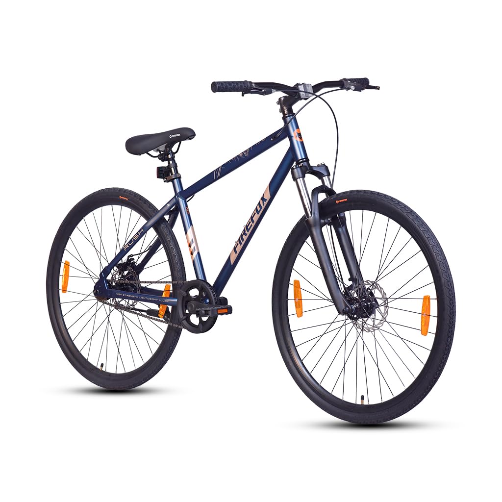 FIREFOX Rush 700C Single Speed Hybrid Bicycle for Adult | Blue