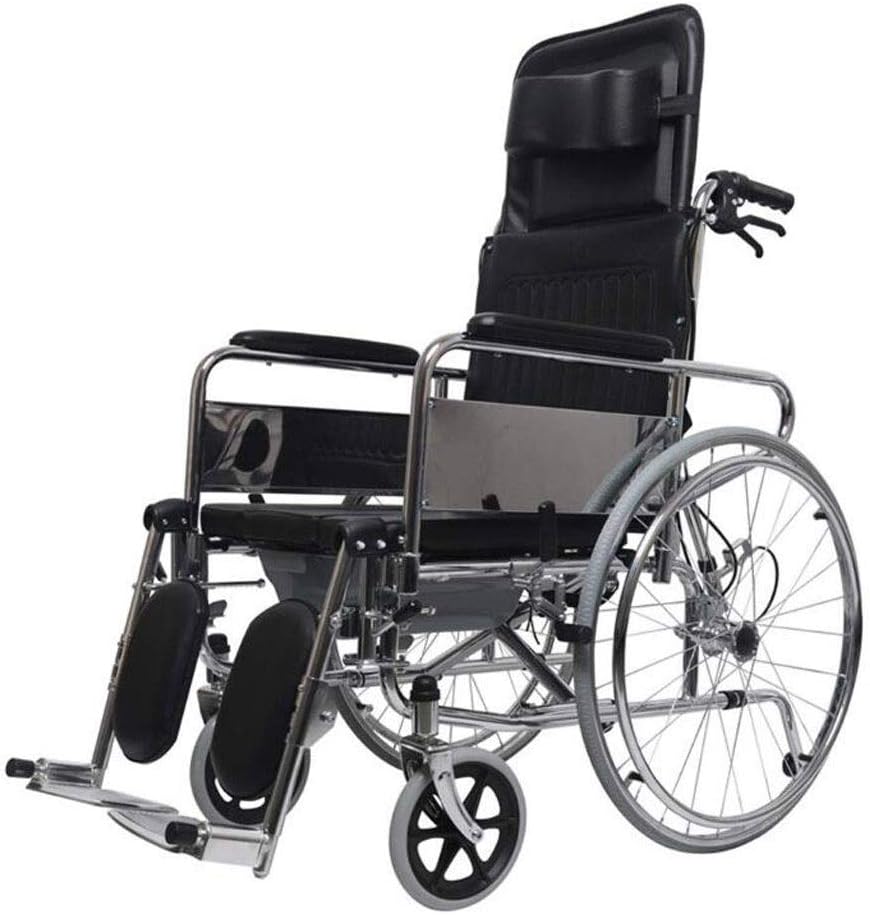 横になっているすべての車椅子 アルミ製移動式トイレ 折りたたみ式車椅子