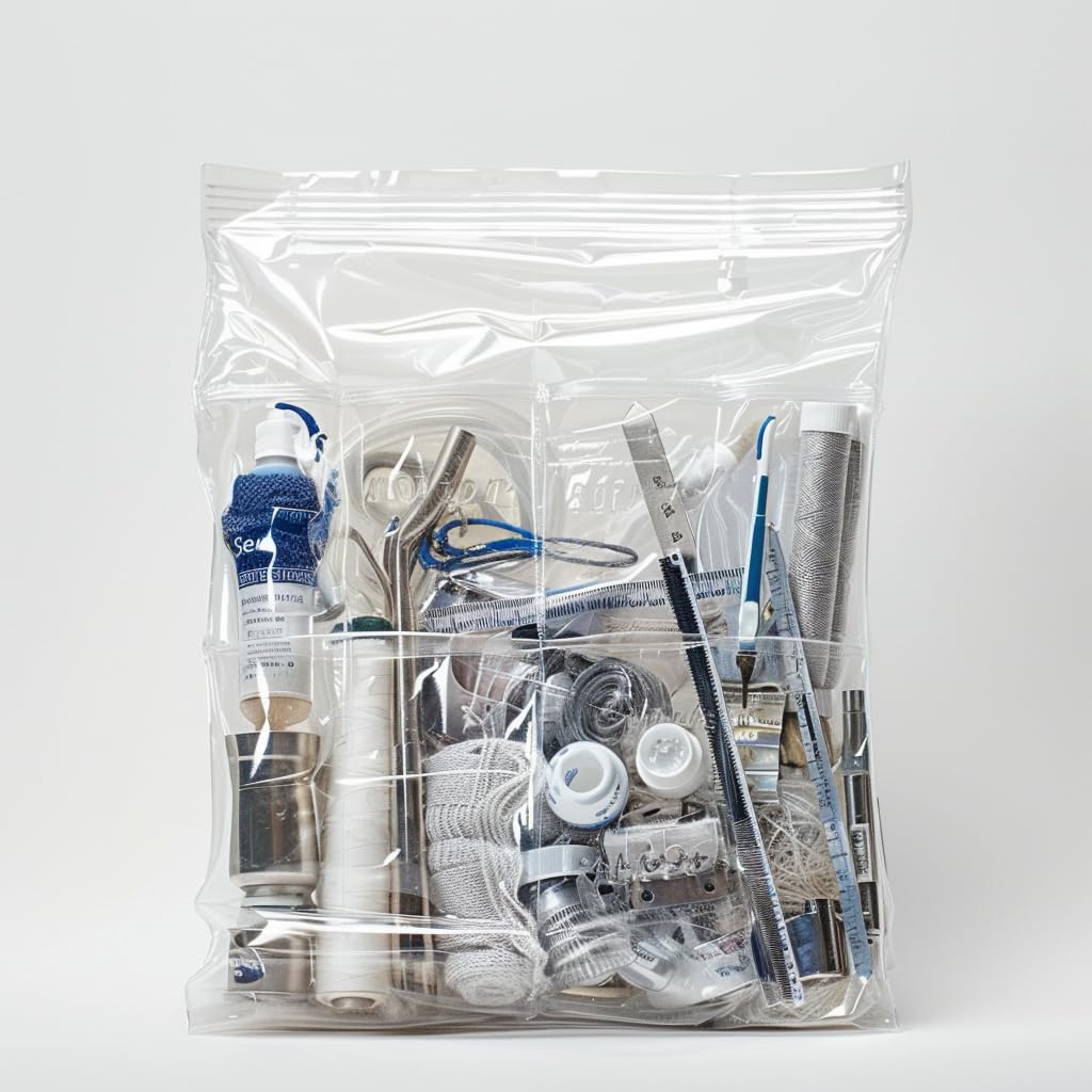Heavy Duty Zip Bags 4"x6" 6mil Thick 50 Pack - Puncture Resistant Resealable Poly Bags - Great To Store Tools With Sharp Edges, Small Business Packaging Supplies & Home Organisation (4 * 6")
