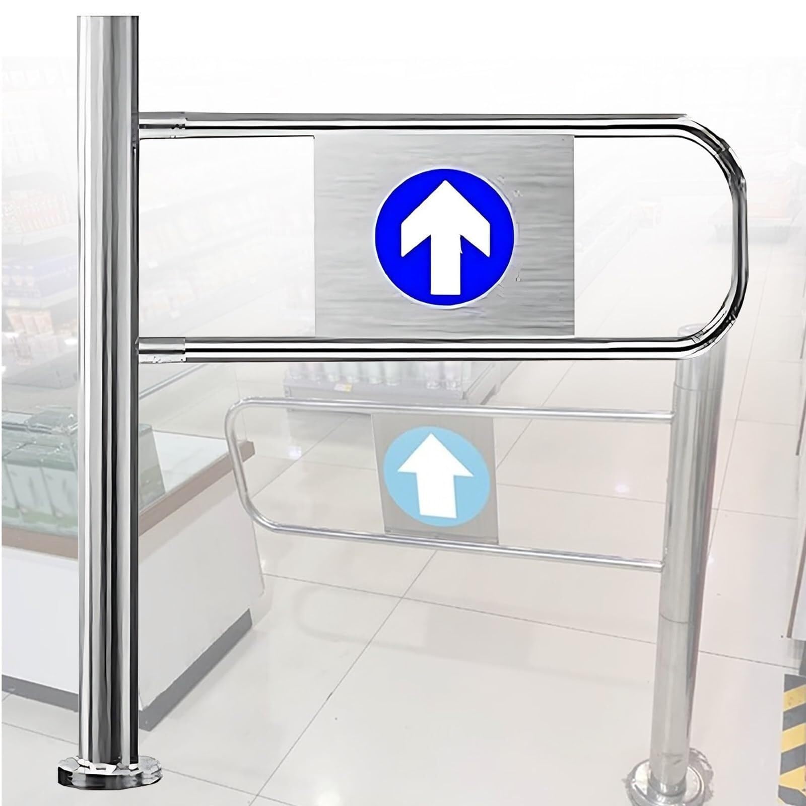 Porte battante automatique à sens unique pour magasin et contrôle d'accès piéton de centre commercial