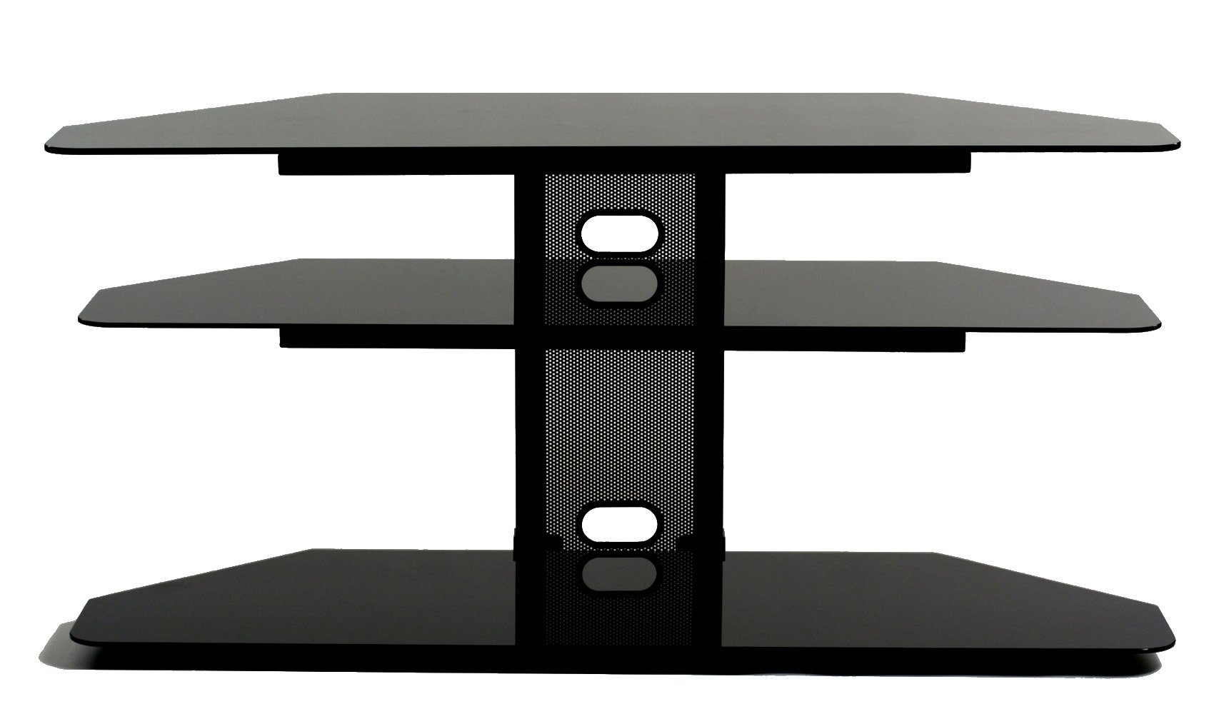 TransDecoCorner TV Stand with 2 AV Shelves for 32 to 55-Inch Plasma/LCD TV