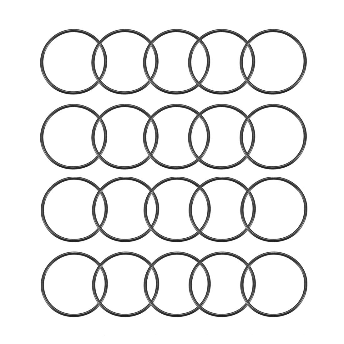 Sourcingmap Nitrile Rubber O-Rings, 31mm OD 28mm ID 1.5mm Width, Metric Sealing Gasket, Pack of 20